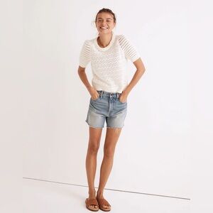 Madewell Relaxed Mid-Length Denim Shorts (24) Kelton Wash